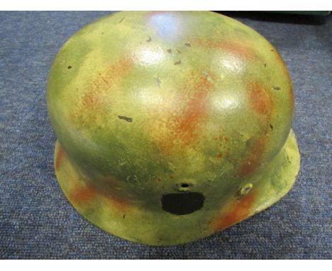 German WW2 1935 pattern camo helmet