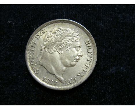Shilling 1817 GEOE with the last E over R. nicely toned EF