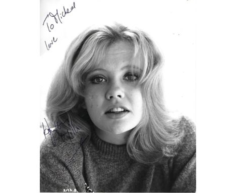 Hayley Mills Signed photo black and white 10 x 8 inch. Dedicated To Michael. Inscribed Love. Condition report out of 10, 7. V