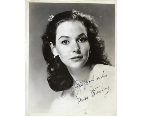 Susan Strasberg Signed photo black and white 10 x 8 inch. Inscribed All good wishes. Condition report out of 10, 5. Faded on 