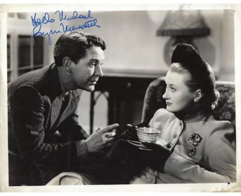 Burgess Meredith Signed photo with Christine Norden black and white 10 x 8 inch. From Mine Own Executioner. Dedicated Michael
