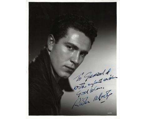 Kieron Moore Signed photo black and white 10 x 8 inch. Dedicated To Gerald. Inscribed With very best wishes, God bless. Condi