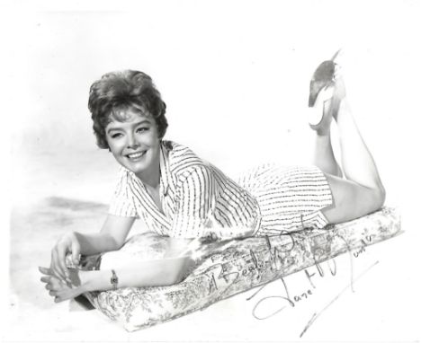 Janet Munro Rare Signed photo black and white 10 x 8 inch. From The Day The Earth Caught Fire. Inscribed Best wishes. Conditi