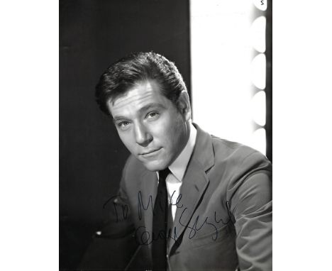 George Segal Signed photo black and white 10 x 8 inch. Dedicated To Mike. Condition report out of 10, 8. Minor scuffing to wh
