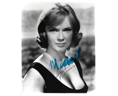 Anne Francis Signed photo black and white 10 x 8 inch. Dedicated Michael. Condition report out of 10, 8. Autograph itself qua