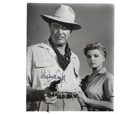 Ray Milland Signed photo black and white 9.5 x 7.5 inch. Condition report out of 10, 8. White border has minor scuffing at bo