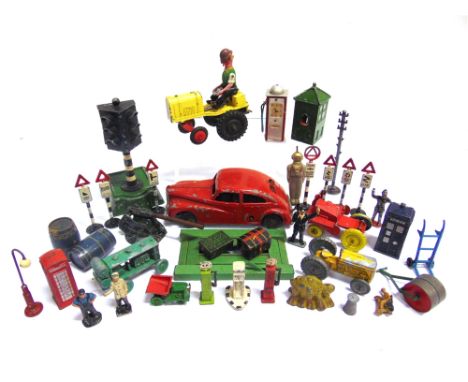 ASSORTED DIECAST MODEL VEHICLES &amp; ACCESSORIES  including a D.C.M.T. Harry Hayseed Tricky Tractor (lacking steering column