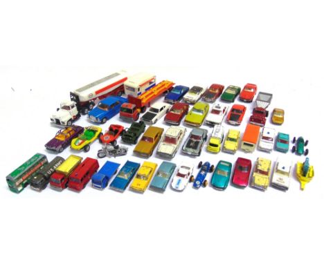 ASSORTED DIECAST MODEL VEHICLES  circa 1960s-70s, by Corgi, Matchbox, and others, variable condition, generally playworn, all