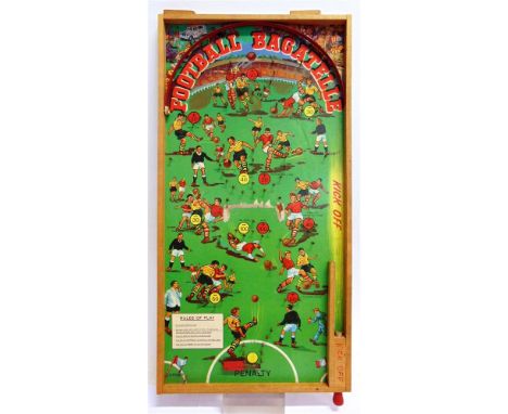 THREE SPORT-THEMED BAGATELLES  comprising a Kay 'Pin Football' bagatelle, overall 52cm high; an unmarked 'Football Bagatelle'