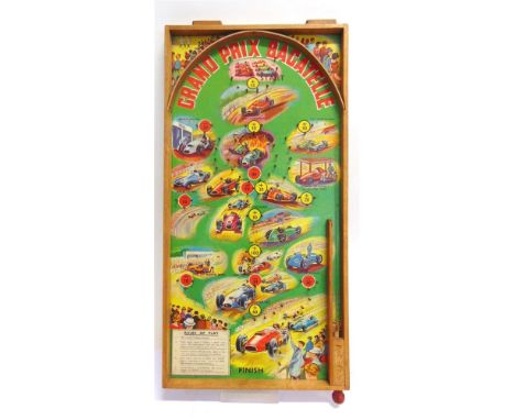 TWO MOTORING-THEMED BAGATELLES  comprising a Colindale 'Safety First' bagatelle, overall 40cm high, boxed; and an unmarked 'G