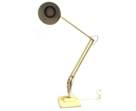 A CREAM COLOURED HERBERT TERRY ANGLEPOISE LAMP  on stepped square base Condition Report : not tested electrically, but no sig