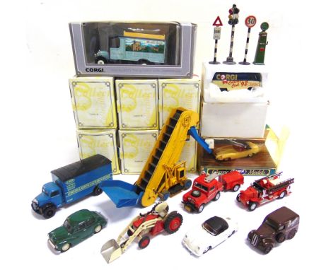 ASSORTED DIECAST MODEL VEHICLES  by Matchbox and Corgi, variable condition, nine of them boxed (one box poor).