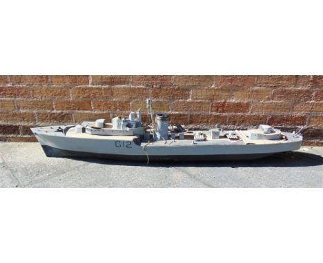 A MODEL OF THE SECOND WORLD WAR BRITISH S-CLASS DESTROYER 'H.M.S. SAUMAREZ', G12  of principally wood construction, painted g