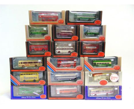 SEVENTEEN 1/76 SCALE EXCLUSIVE FIRST EDITIONS DIECAST MODEL BUSES  each mint or near mint and boxed.