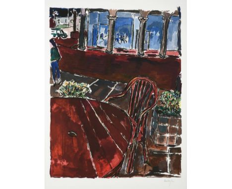 Bob Dylan (b.1941) American  ''Sidewalk Cafe'' (2018) Signed and numbered 148/295, giclee print, 82cm by 61cm  Provenance: Wa