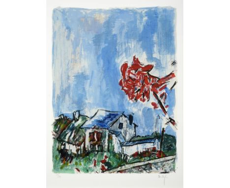 Bob Dylan (b.1941) American  ''Rose on a Hillside'' (2010) Signed and numbered 107/295, giclee print, 61cm by 45.5cm  Provena