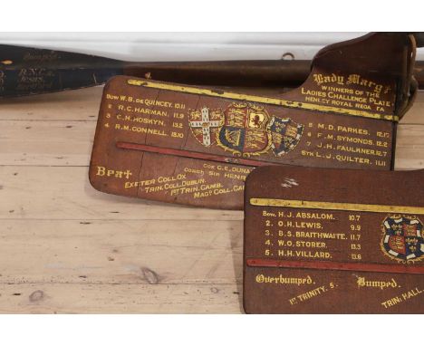 An Oxford University painted and gilt-decorated oar,  dated '1924', for the 'St John’s College second torpid', 356cm long  16