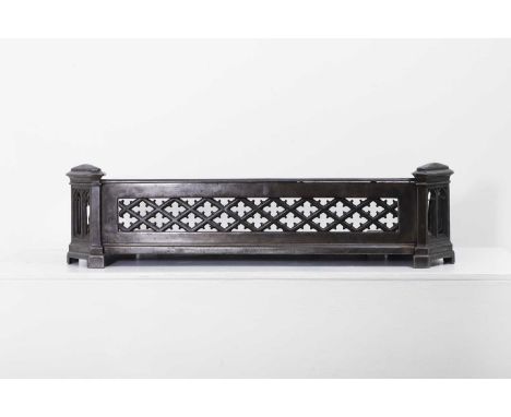A Regency steel Gothic fender,  c.1815, by W & S Summers, the design possibly attributable to George Bullock or a member of h