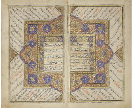 A fine illuminated Qur'an Kashmir, first quarter of the 19th CenturyArabic and Persian manuscript on paper, 540 leaves, 10 li