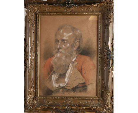 Josef Israëls, 1881. 1829 - 1911. Portrait gentleman. Mixed media on paper. Dimensions: H 56 x W 40 cm. In decent shape, smal