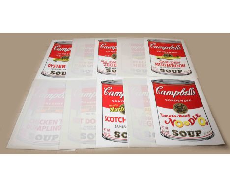 Andy Warhol. 10x Campbell's Soup, part II. Published by Sunday B. Morning. Lithograph on paper. Dimensions: H 89 x W 58 cm. I