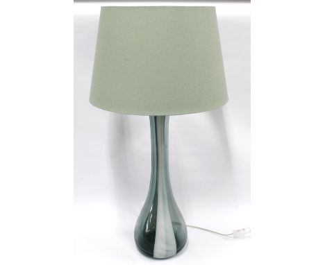 Contemporary glass table lamp base and shade,  50cm high excluding fitting 