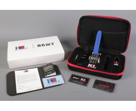 A new and cased Limited Edition RGMT Battledress X RBT Chronograph Quartz wristwatch (93/100). Complete with supporters lette