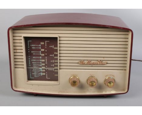 A vintage His Master Voice valve radio.  