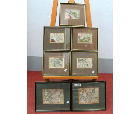PIETER VAN DEN KEERE (1571-1646) A Collection of seven hand coloured engraved maps, including: Hebrides Insulae, The Iles of 