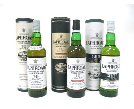 Whisky - Laphroaig Single Islay Malt Scotch Whisky 10 Years Old, 70cl, 40% Vol., in cartons, 2 bottles; Another, Laphroaig Se