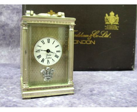 A Charles Frodsham 'Heritage Collection' Silver Carriage Clock, limited edition 91/1000, hallmarked for London 1981, the whit
