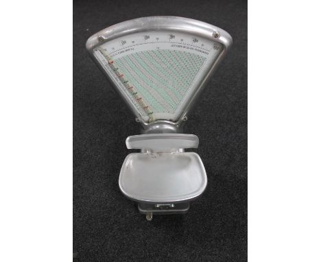 A set of 20th century stainless steel Bizerba grocer's scales 