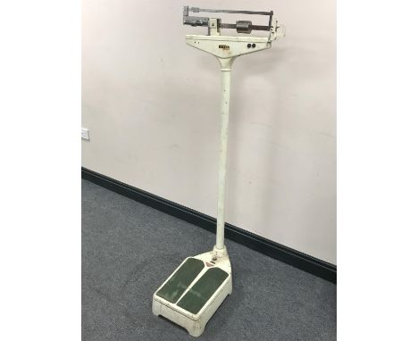A set of mid twentieth century mikro enamelled doctor's scales 