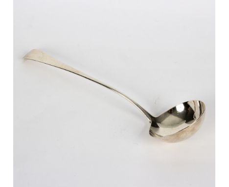 A George III silver ladle, Peter & Ann Bateman, London 1798, approximately 183gm/Provenance: Beverston Castle
