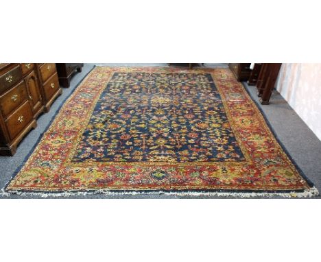 A Ziegler Mahal carpet, West Persia, circa 1910, approximately 360cm x 273cm/Provenance: Ombersley Court Condition Report: th