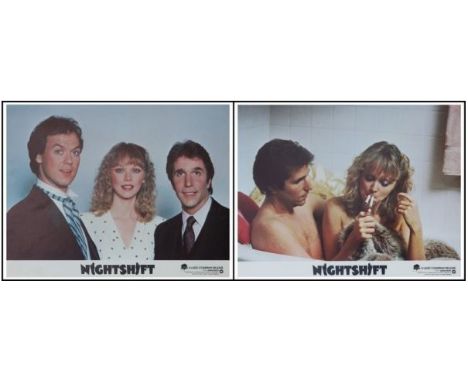 Nightshift 1982 Original Set Of 2 US Lobby Cards. Condition C9 near mint, see glossary for condition scale. Night Shift is a 
