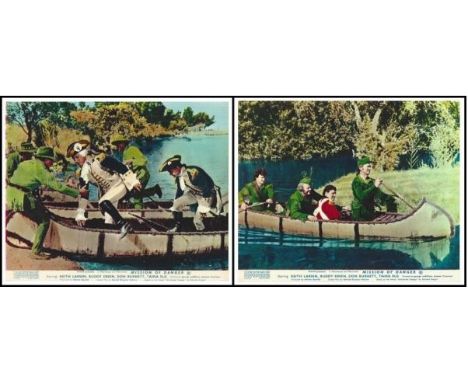 Mission of Danger 1959 Original Set of Lobby Cards. Condition C9 near mint, see glossary for condition scale. Mission of Dang