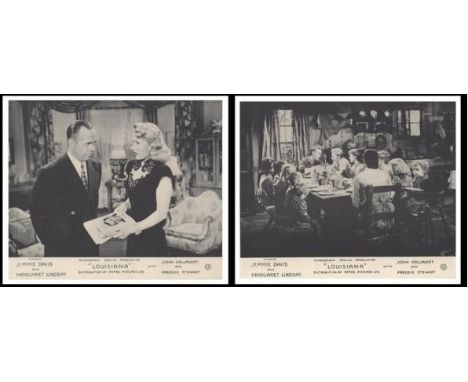 Louisiana 1947 original Set of Lobby Cards. Condition C9 near mint, see glossary for condition scale. Louisiana, the 1947 Phi