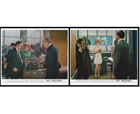 Hot Millions 1968 Original Set of Lobby Cards. Condition C9 near mint, see glossary for condition scale. Hot Millions, the 19