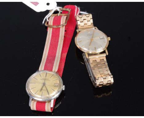A gents steel cased Universal Pole Router Automatic wrist watch, circa 1967, having signed silver dial, date aperture, automa