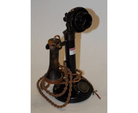 An early 20th century stick telephone, No.150