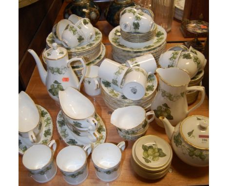 An extensive Royal Worcester tea and dinner service, in the Mathon pattern