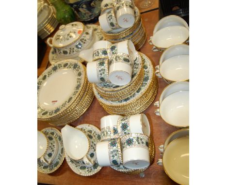 A Royal Crown Derby  12-place setting tea and dinner service in the Caliph pattern