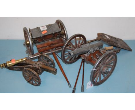 A collection of miscellaneous items to include; scale model cannons, Roy Kirkham Toby jug, Sadler Admiral Lord Nelson teapot 