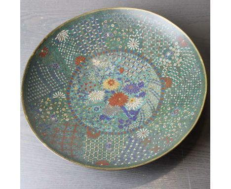 A Taisho period Japanese cloisonne Charger&nbsp;