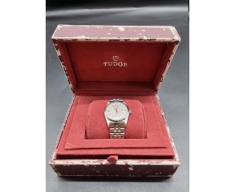 A circa 1970s Tudor Prince Oyster Date stainless steel automatic wristwatch,&nbsp;34mm, on a Rolex Jubilee 19mm Steelinox 624