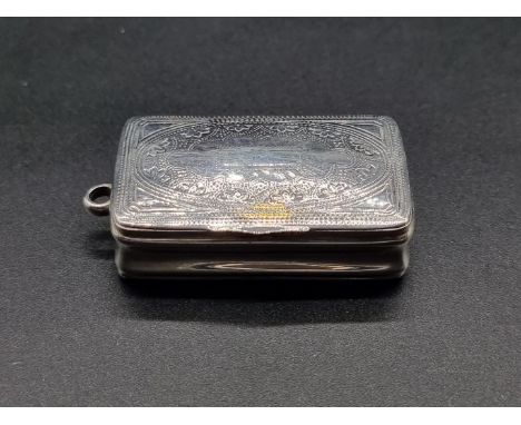 A George IV silver snuff box, by Joseph Willmore, Birmingham 1825, 20.6g, 5cm wide excluding ring. 