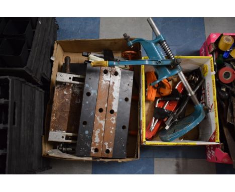 Two Boxes Boxes of Various Work Shop Tools