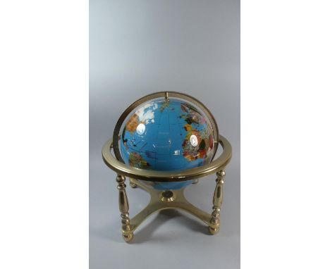 A Modern Mineral Specimen Table Globe, 45cm Diameter 