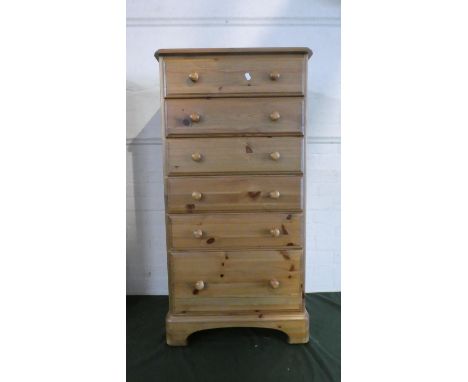 A Modern Pine Six Drawer Chest by Ducal, 48cm Wide x 112.5cm High 
